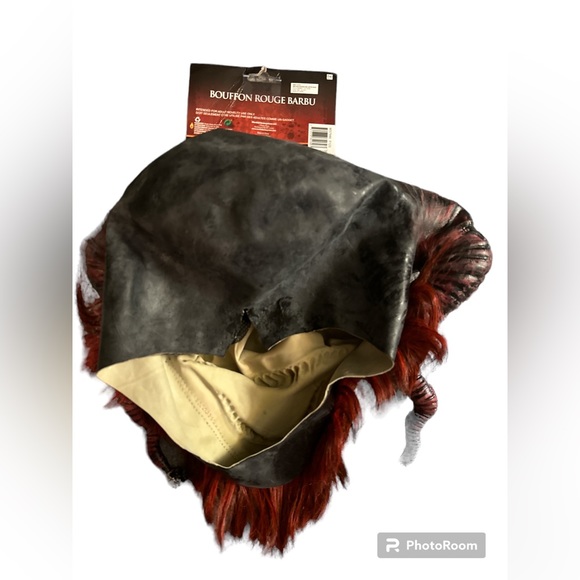 Morbid Enterprises Adult Bearded Red Jester Mask NWT - Picture 3 of 4